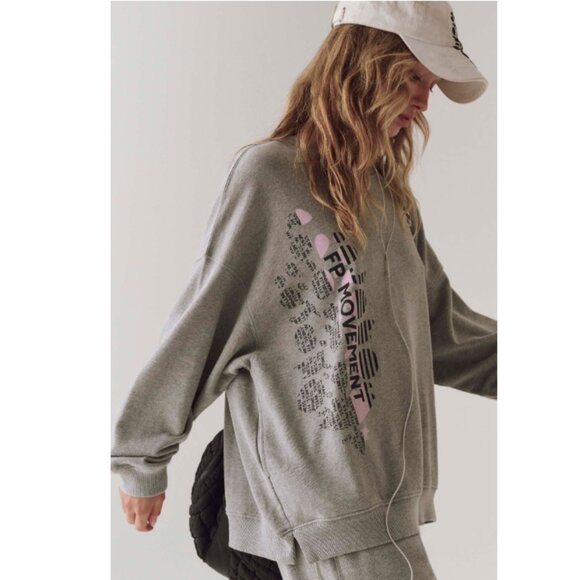 Fp Movement by Free People All Star Buti Logo Pullover Sweater Top - Picture 3 of 4